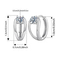 Double-Row Moissanite Huggie Hoop Earrings in Silver