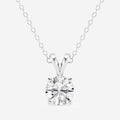 0.75 CTW Round Lab Grown Diamond Split Bail Solitaire Pendant in 14K White Gold Over Sterling