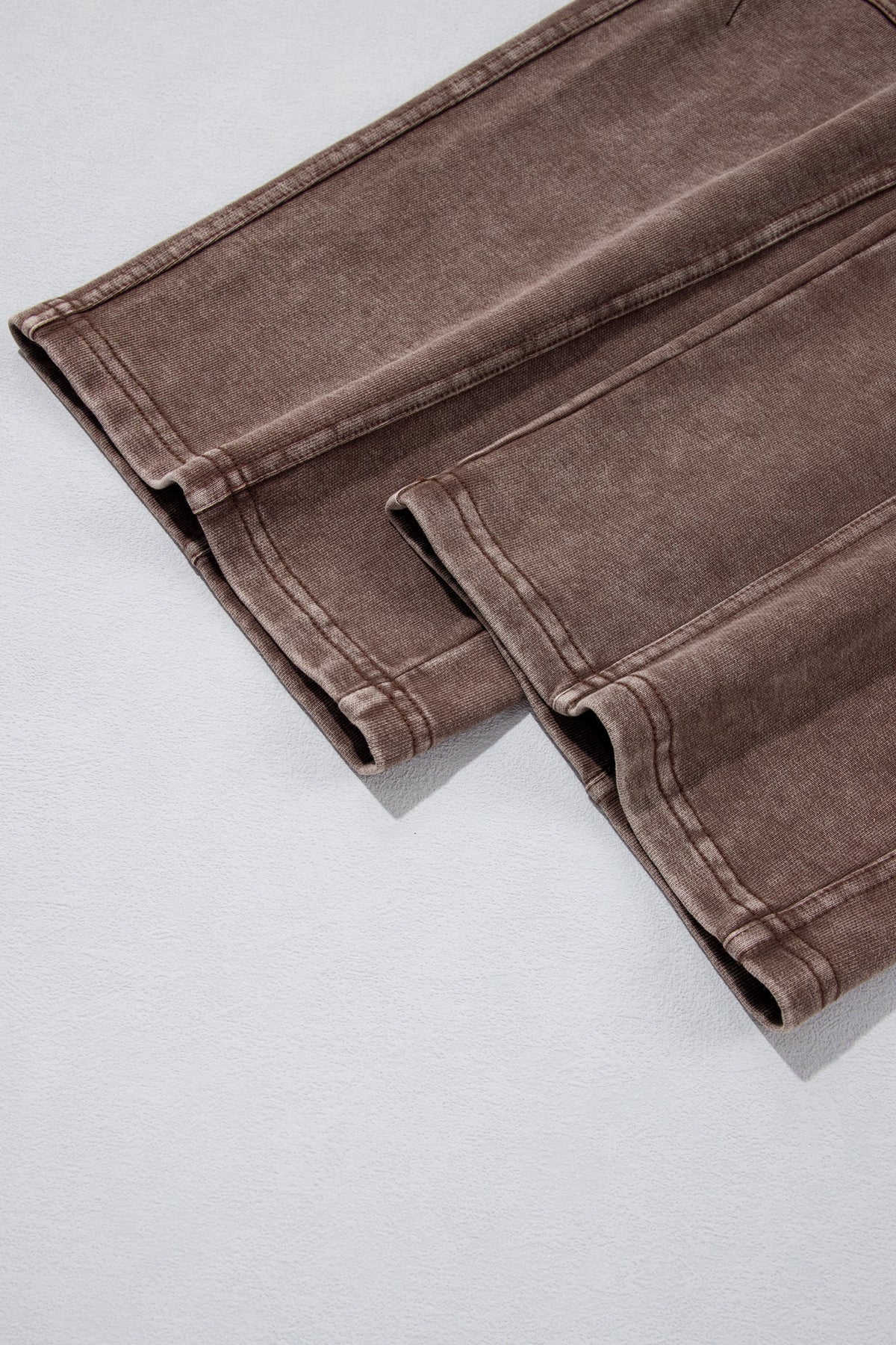 Lola Mineral Wash Seam Detail Elastic Waist Barrel Pants