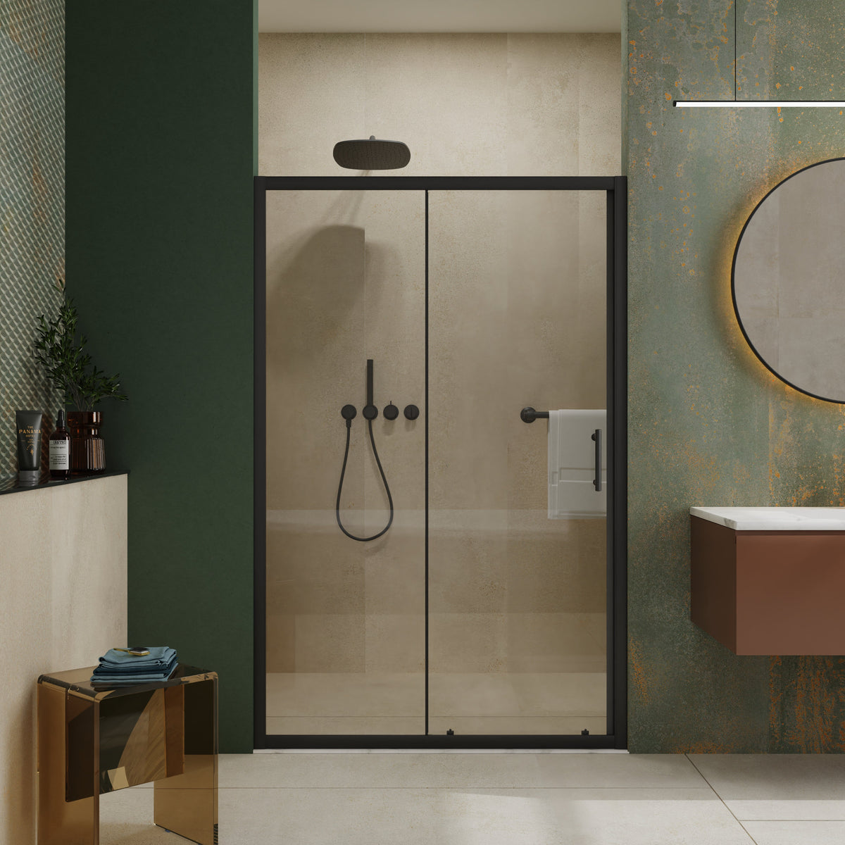 48" Wide x 72" High Single Sliding Shower Door