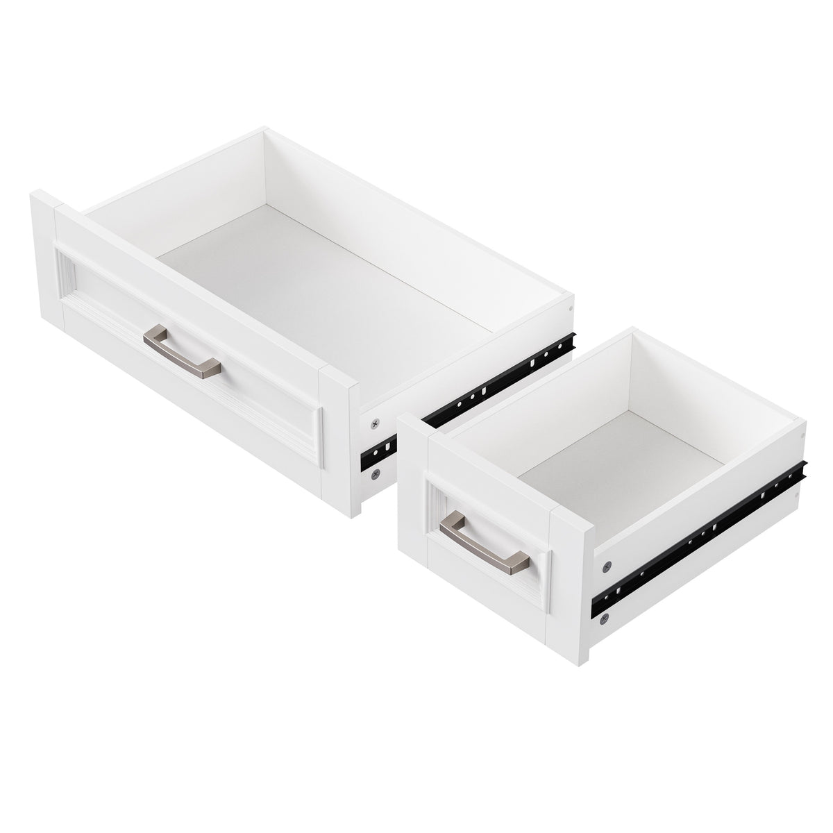 54-Inch Large Kitchen Island with Drop Leaf and Storage - White