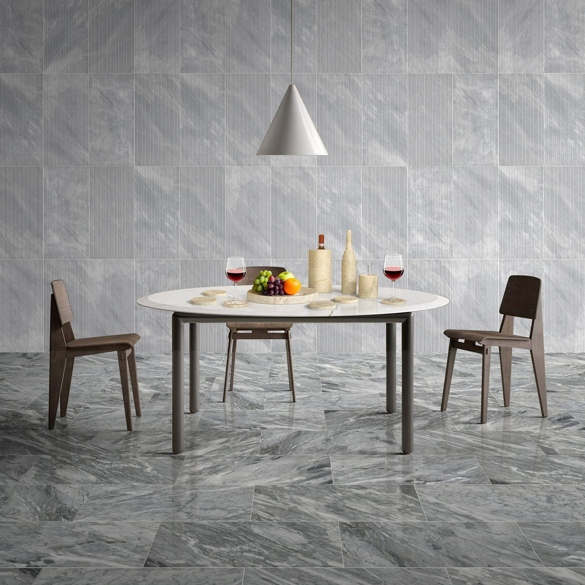 10 Pieces Luxury Natural Marble Dining Room Accessories Set