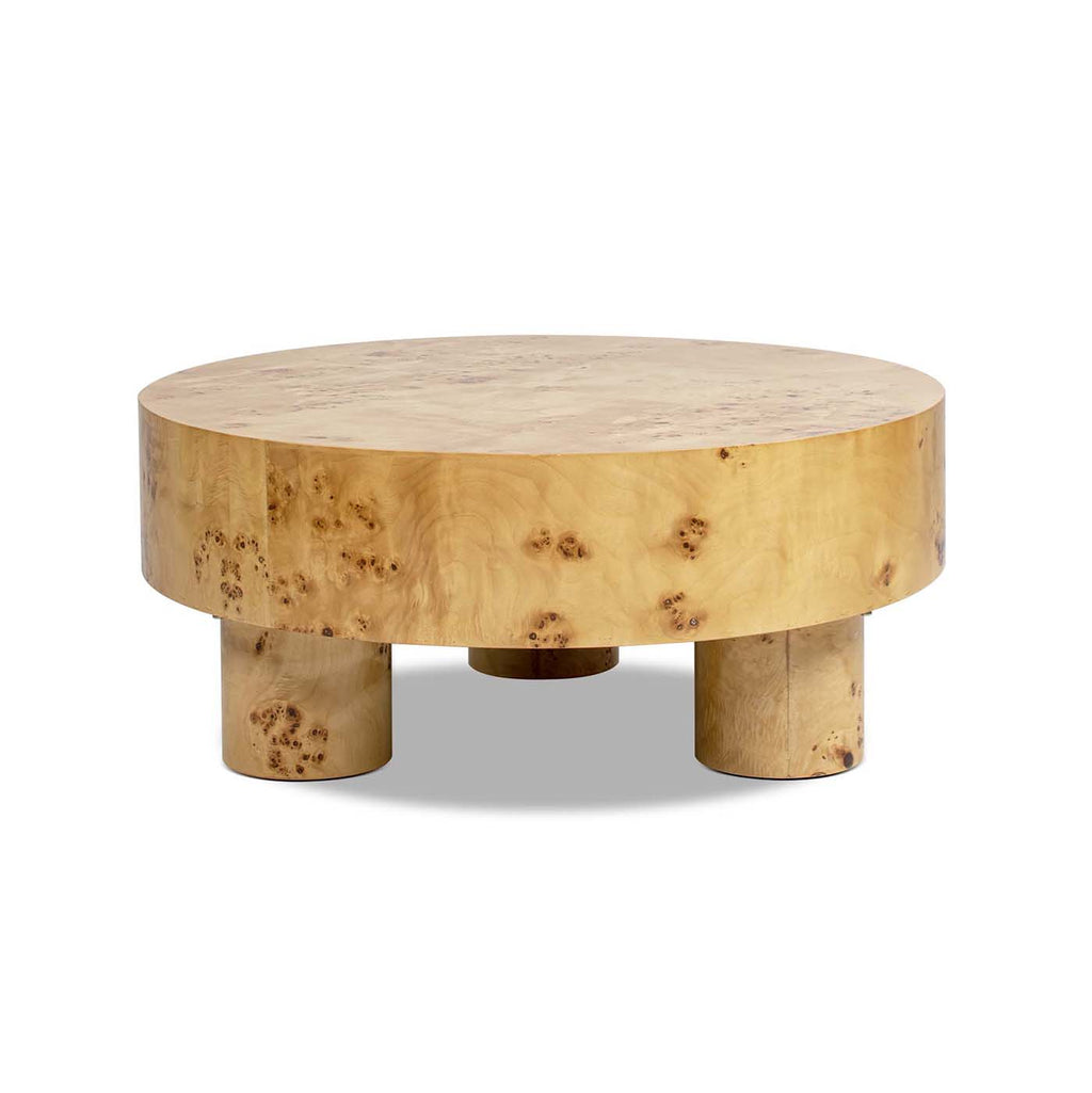 Nebula 35.5" Round Pillar Leg Coffee Table - Warm