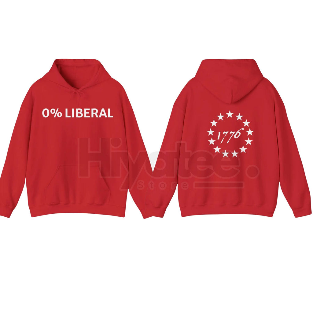 "0 Lib" Funny Christmas Hoodie – Conservative Dad Gift