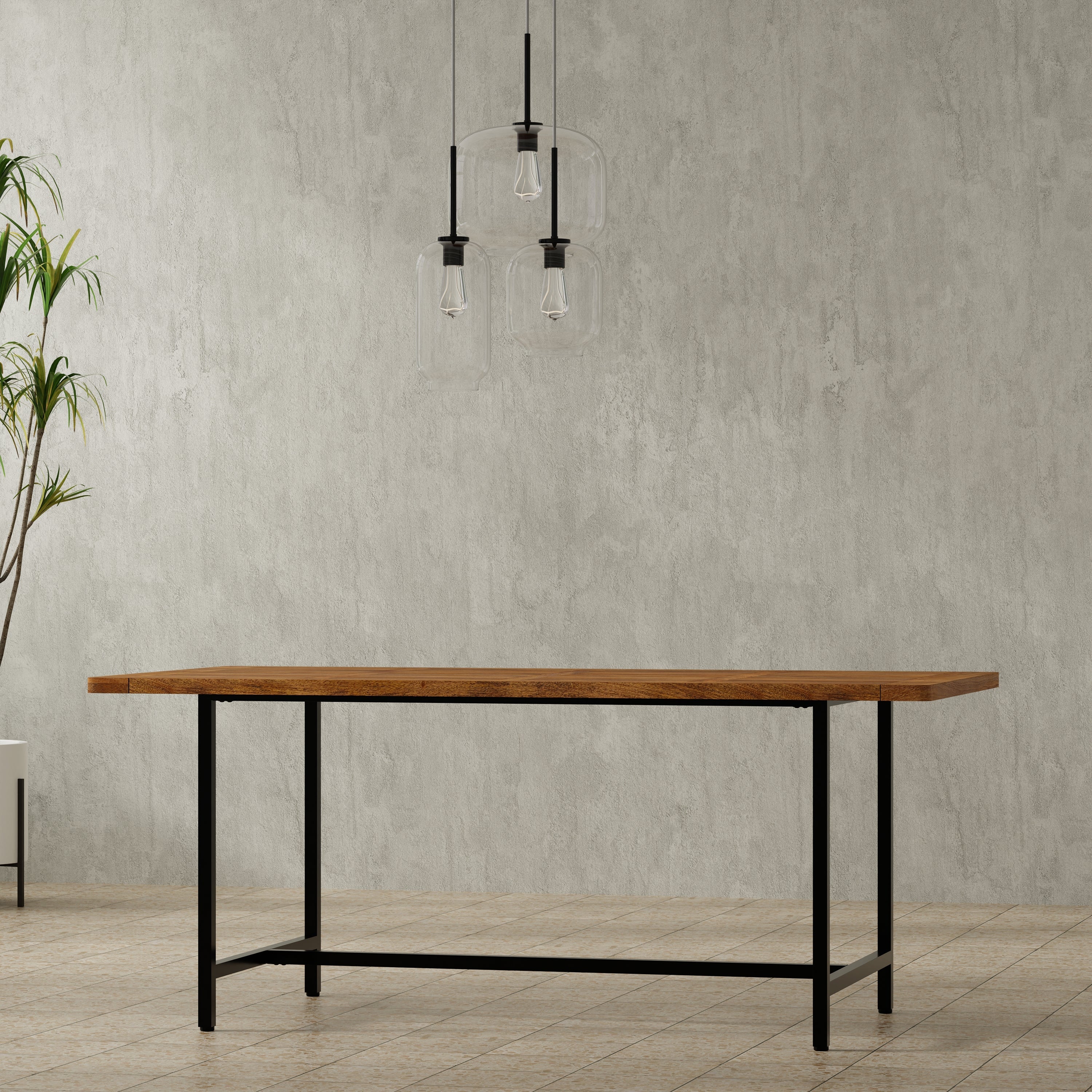 Campbell Dining Table in Burnt Wax