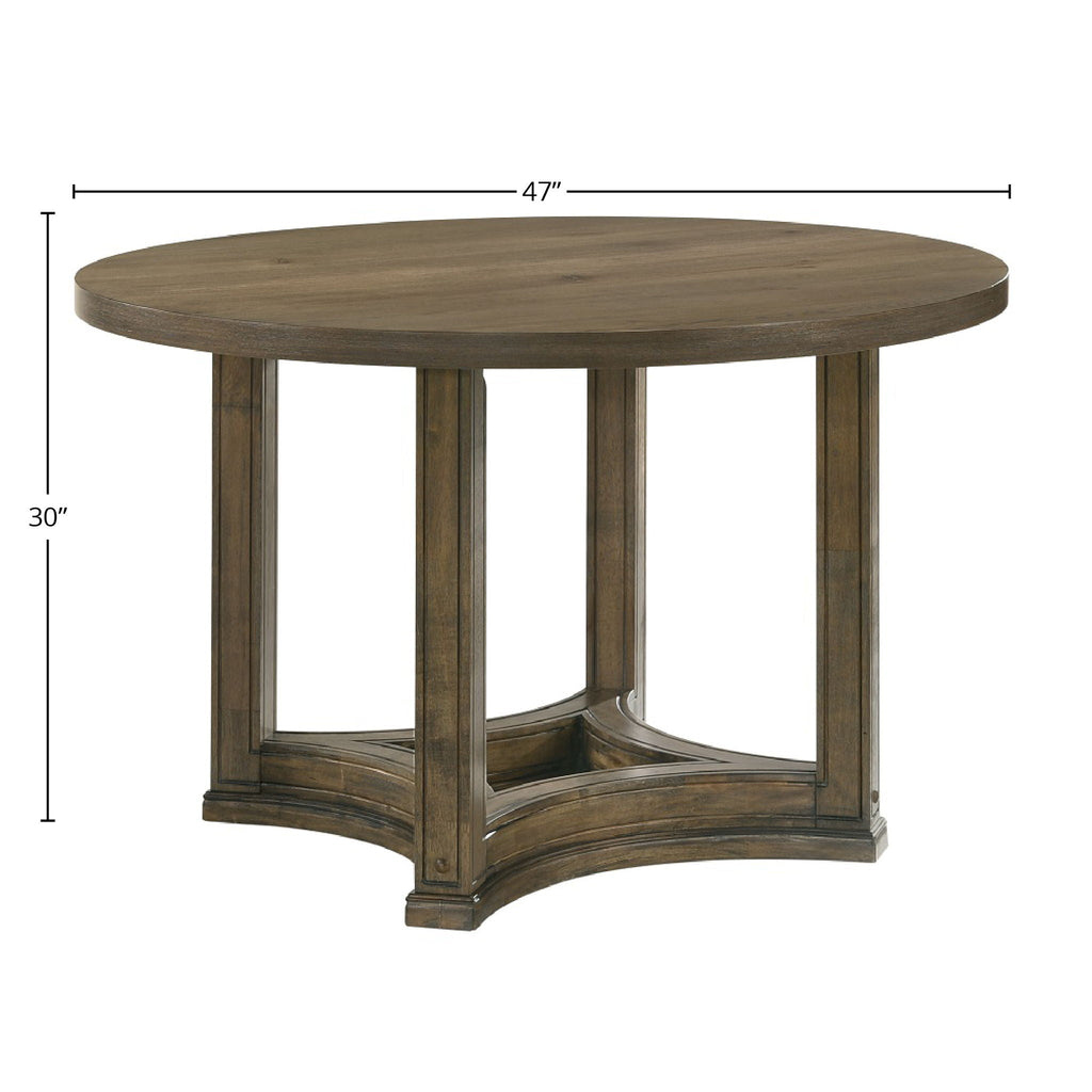 Parfield Weathered Round Dining Table - Oak