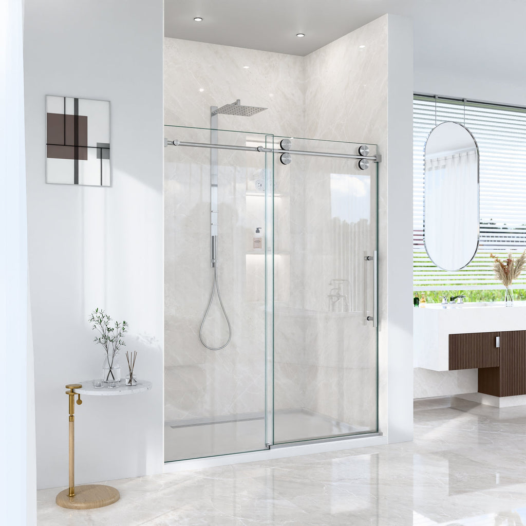 56"-60"W*72" H Frameless Single Sliding Shower Door