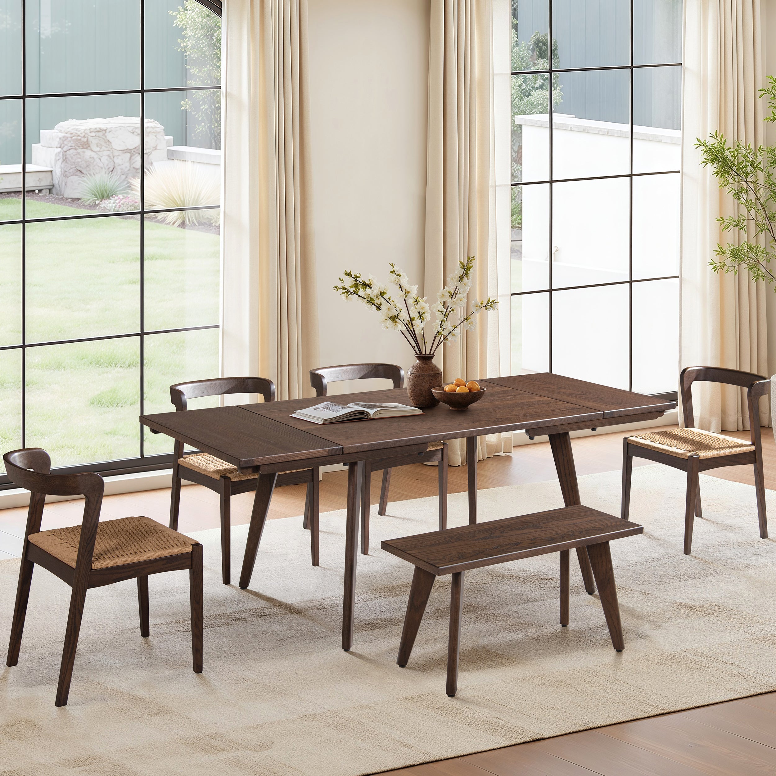 Capri 47-78.5" Solid Dining Table