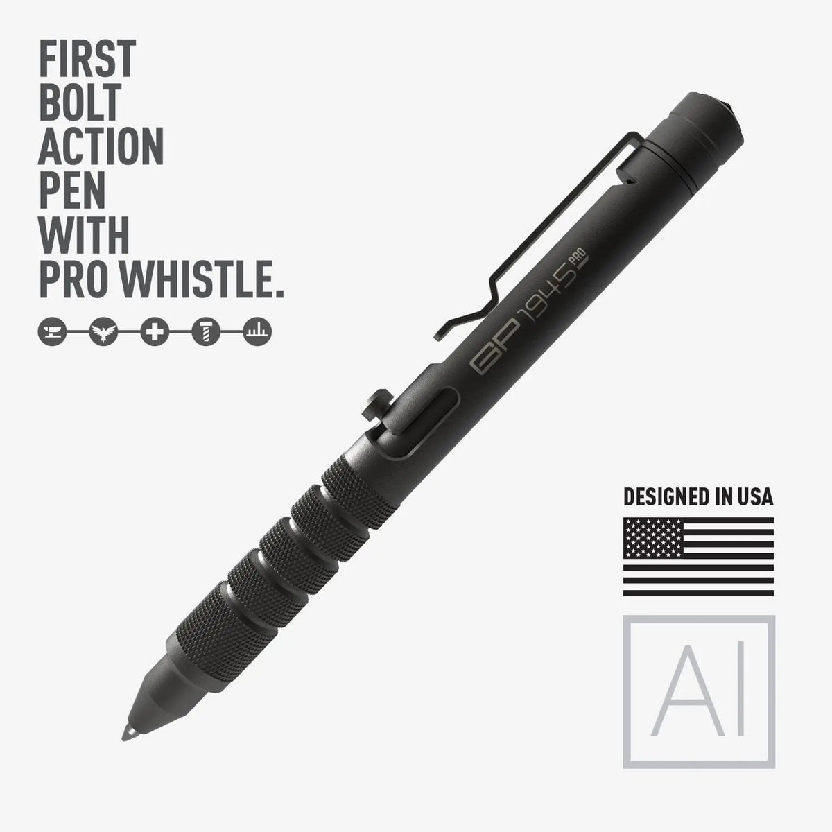 GP 1945 Bolt-Action Pen PRO — Titanium & Aluminum EDC