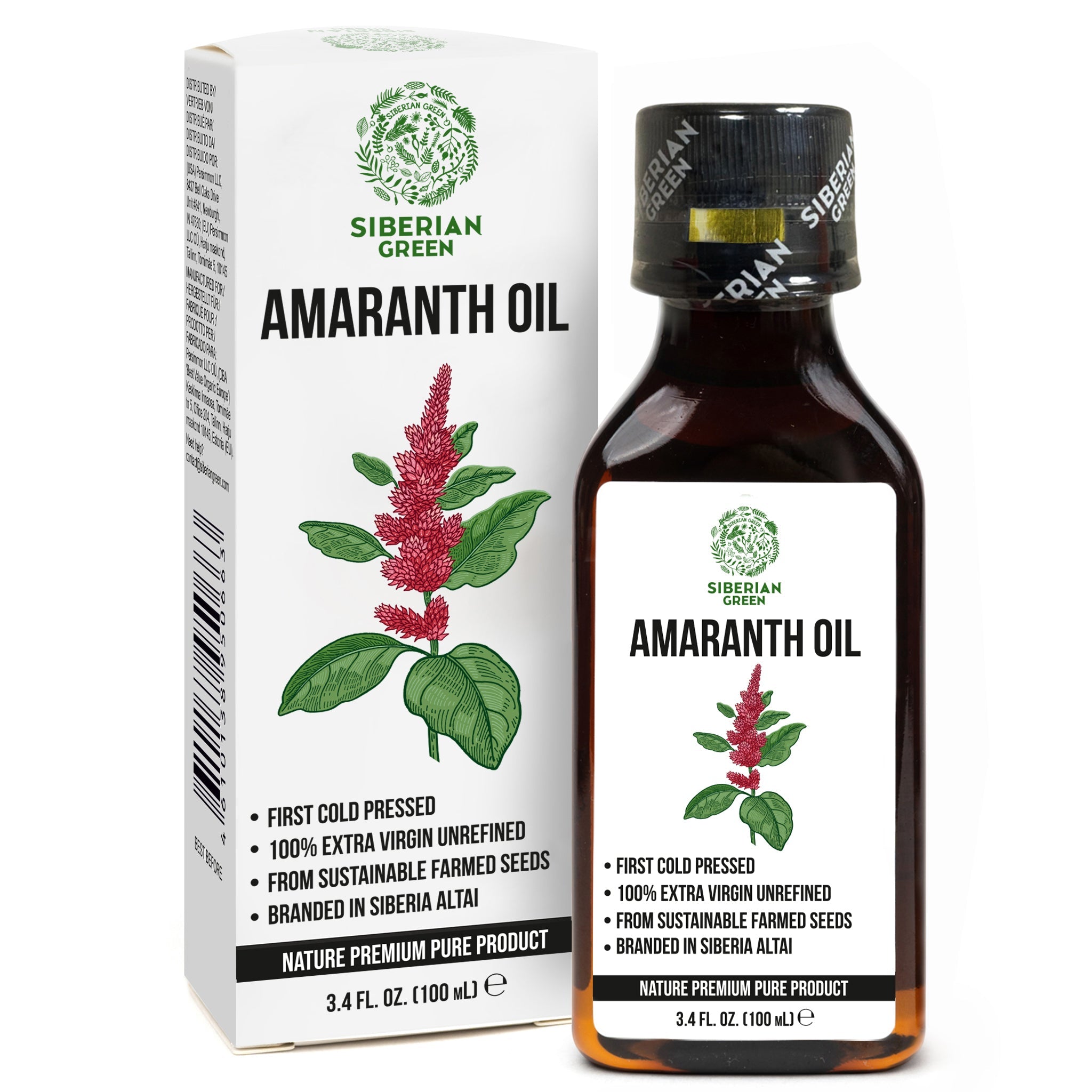 Amaranth Seed Oil 100 ml - Extra Virgin, Cold-Pressed, Premium Quality