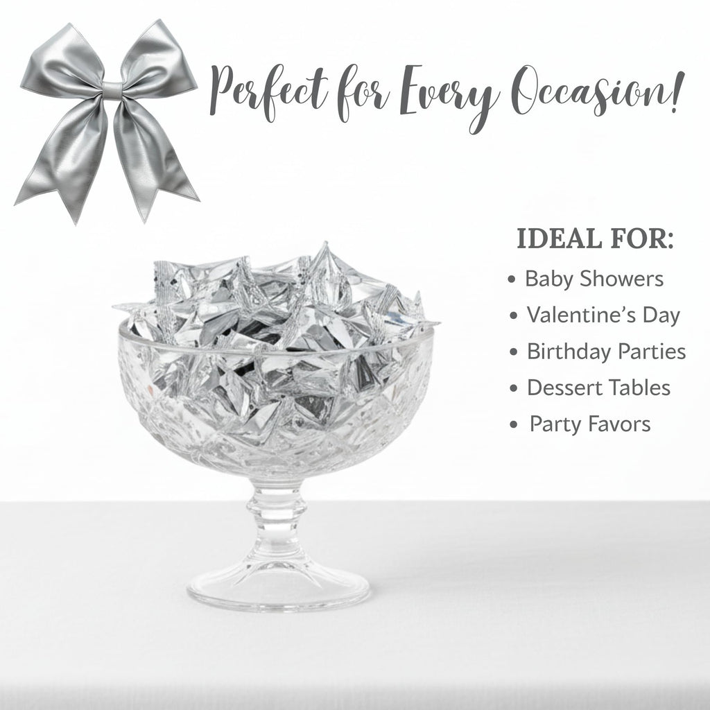 110ct Silver Wrapped Buttermints – Individually Wrapped Butter Mints for Weddings, Candy Buffets & Thank You Treats