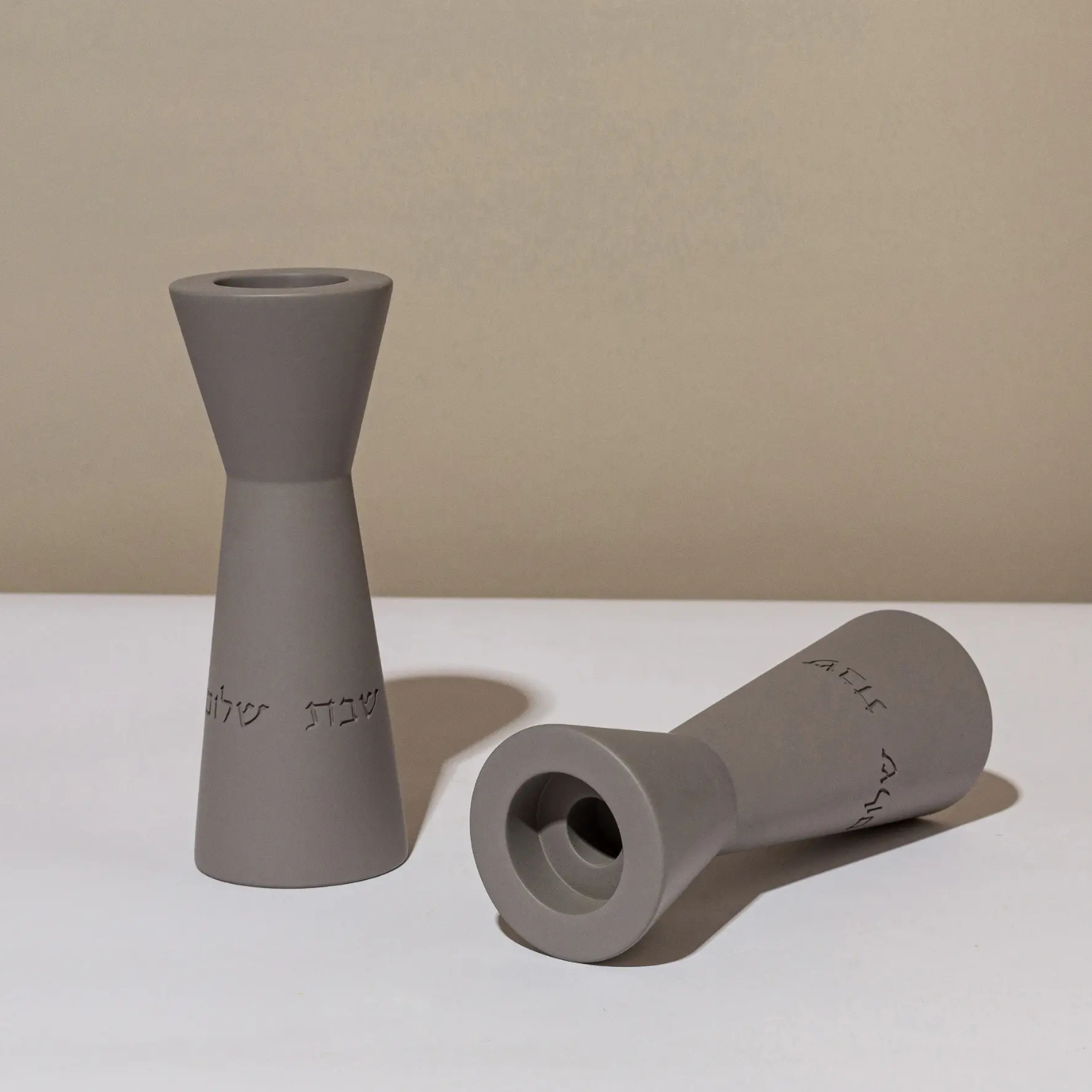 Elegant Concrete Sabbath Candle Holders – Aura Series