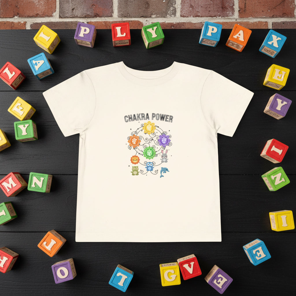 Chakra Power Toddler Tee — Colorful Kids Chakra Energy Shirt