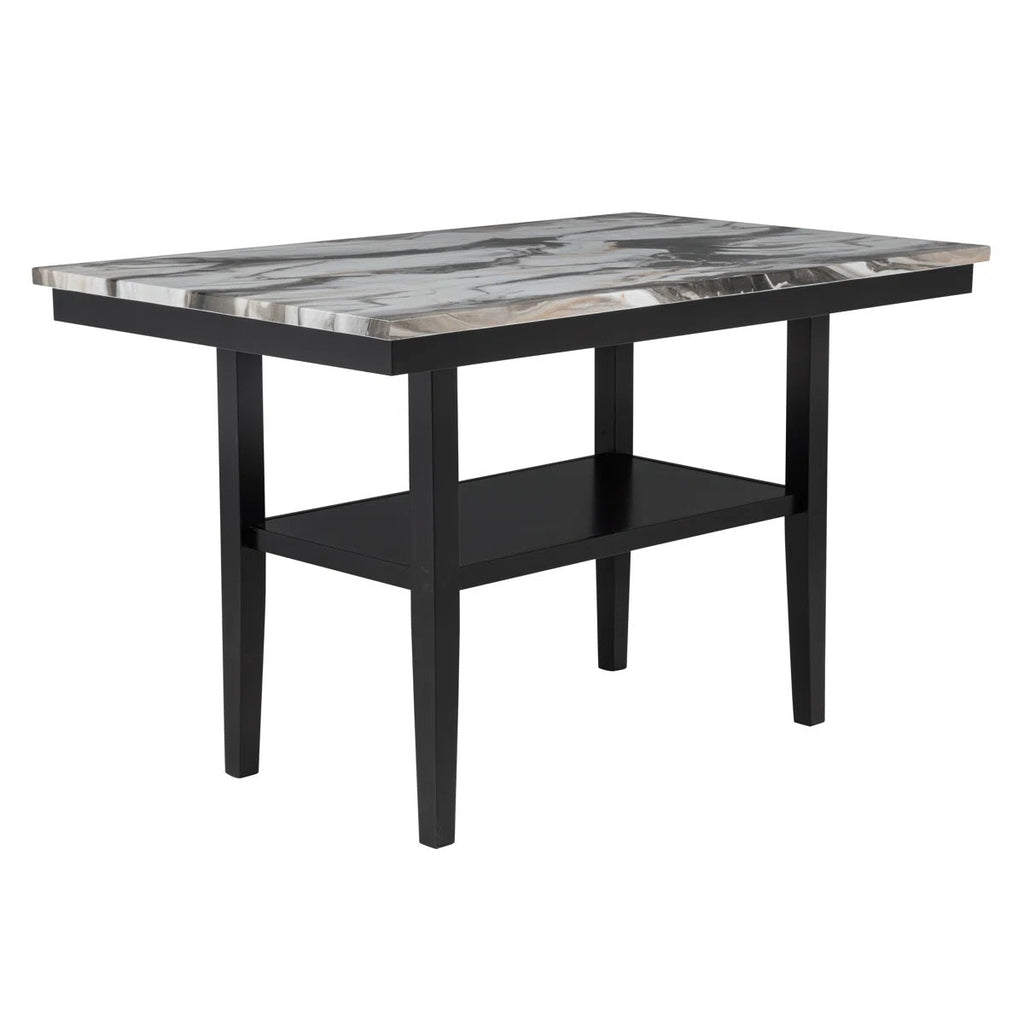 60" Counter Dining Table with Storage Bottom Shelf