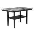 60" Counter Dining Table with Storage Bottom Shelf