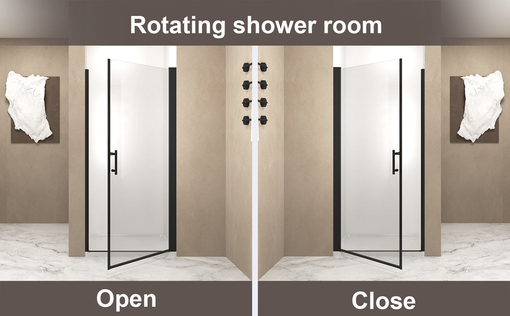28"x 72" Pivot Shower Door, Matte