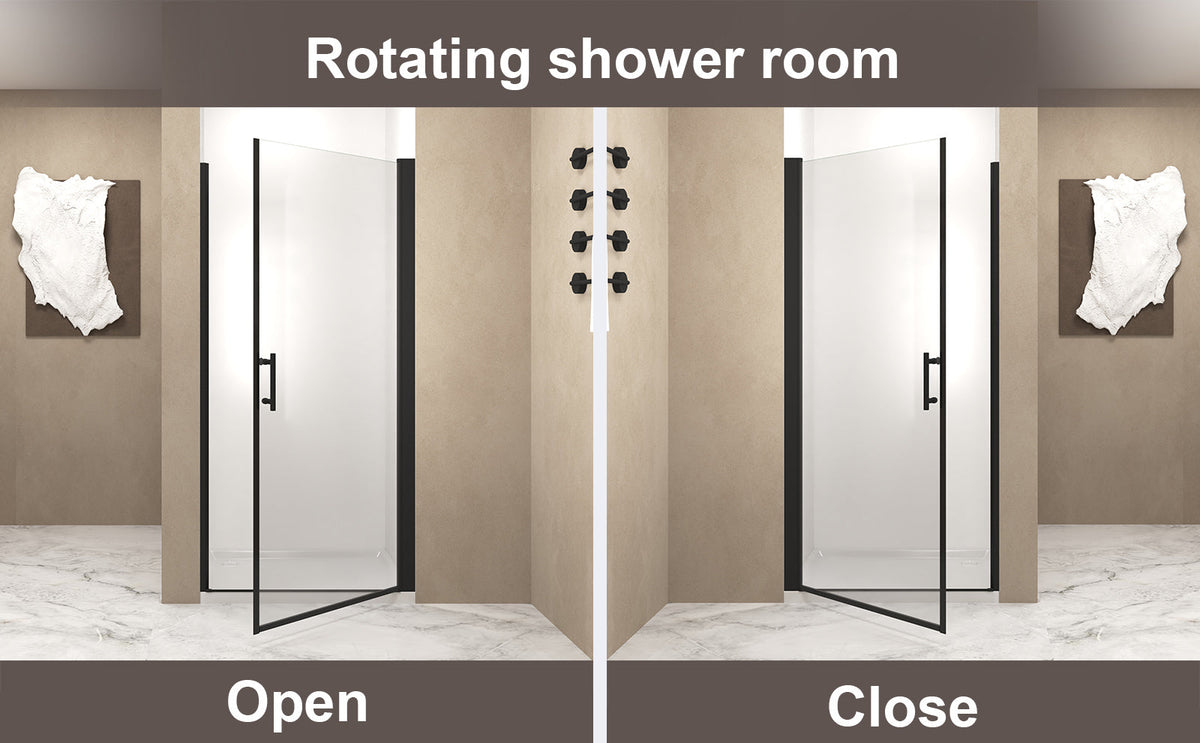 28"x 72" Pivot Shower Door, Matte
