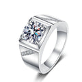 S925 Sterling Silver Men's Ring Simple