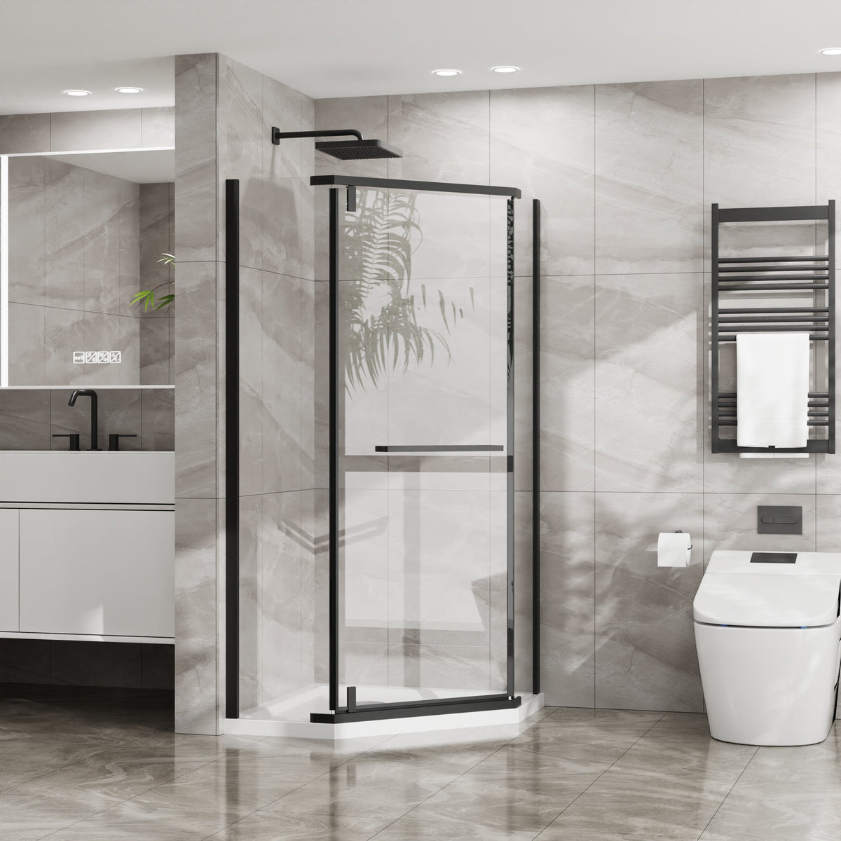 Goodyo Neo-Angle Frameless Shower Door