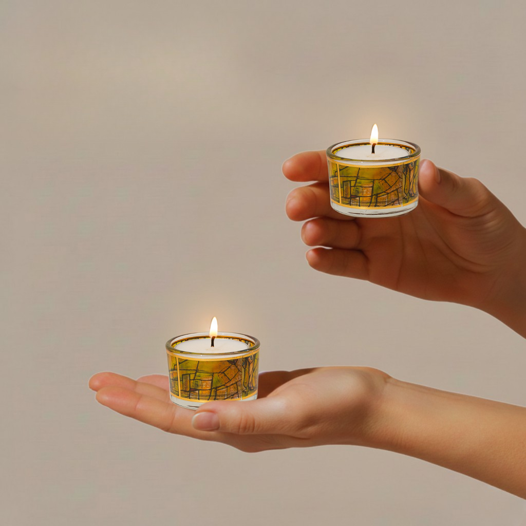 Stylish Judaica Candle Holders – Chagall Glass