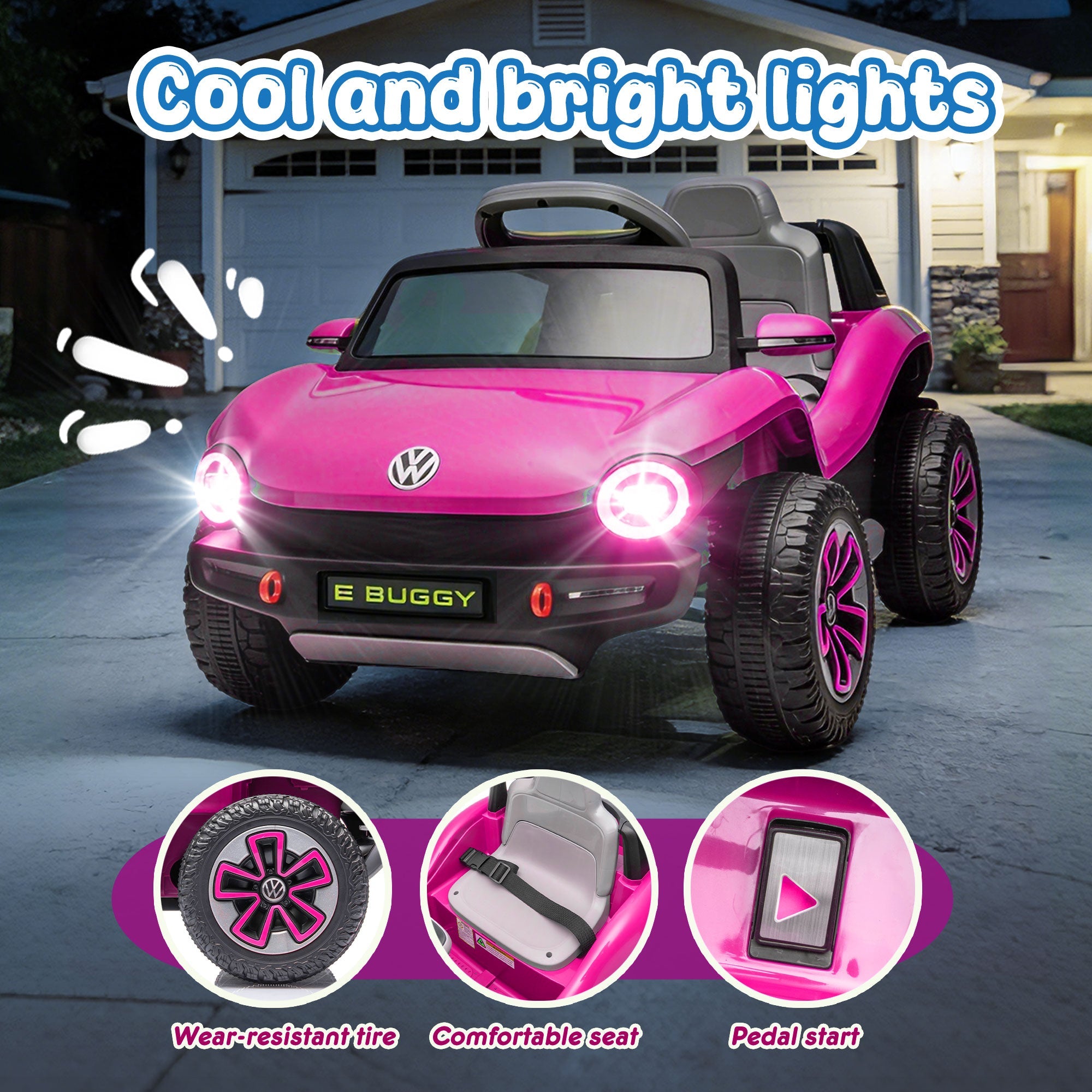 12V Licensed Volkswagen Beetle Kids Ride-On Electric Car