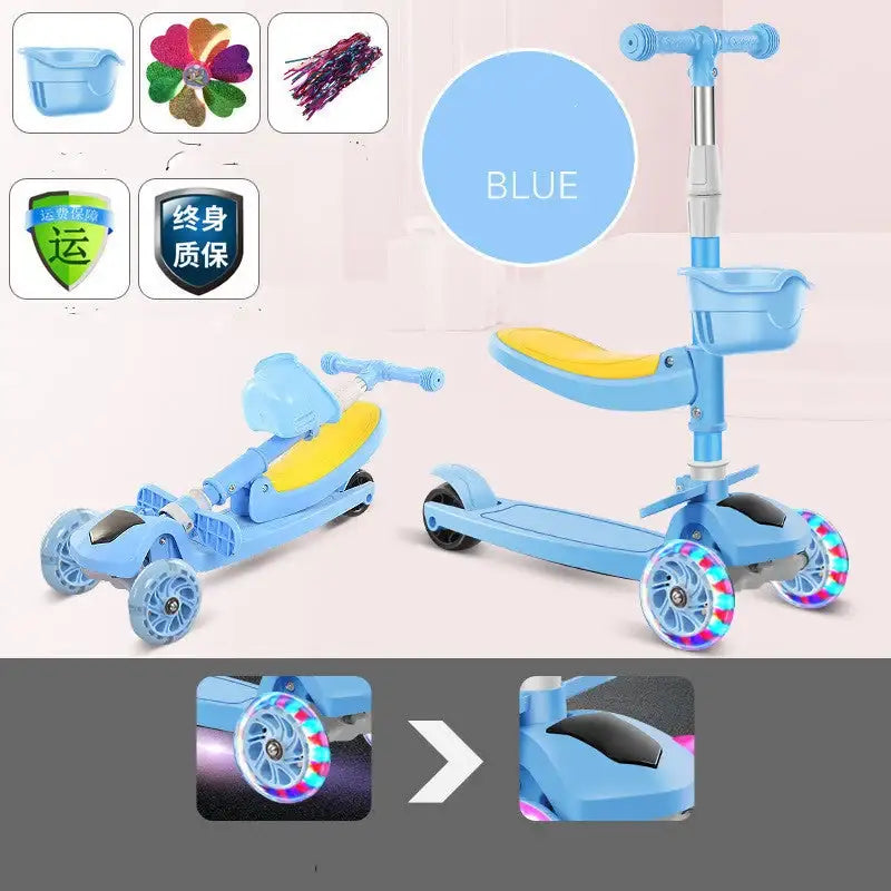 Children'S Scooter Mi Gao Three-In-One Kids Skateboard Scooter Scooter