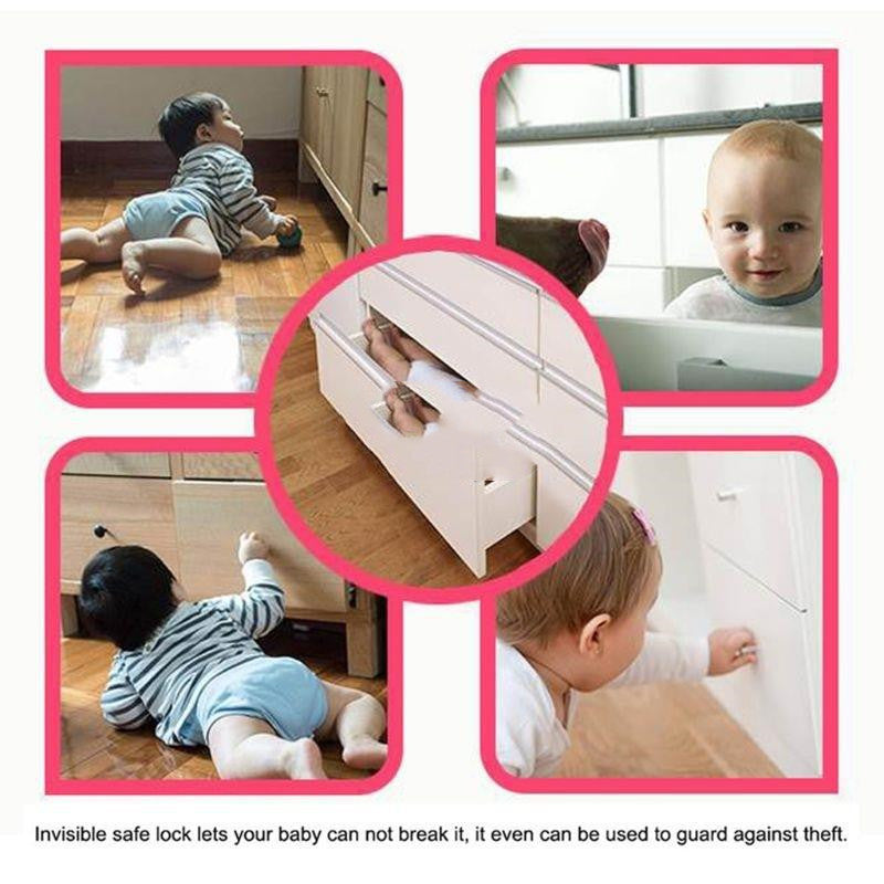 Magnetic Safety Invisible Cupboard Lock Baby Child Pet Drawe