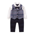 Baby vest striped gentleman romper