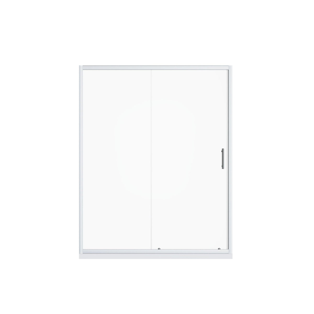 Pivot Shower Door With Handle, 1 / 4" Thick - Chrome