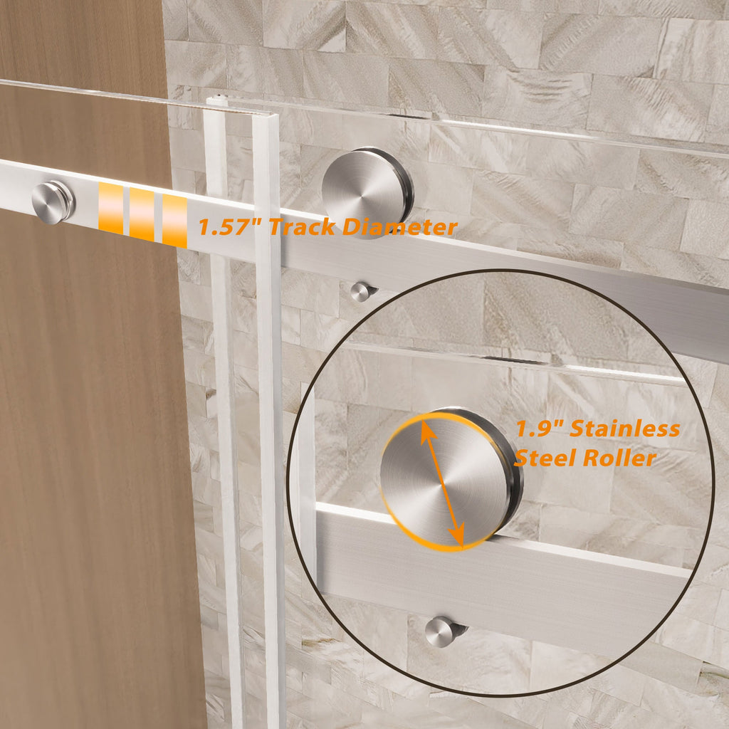 Frameless Single Sliding Shower Door