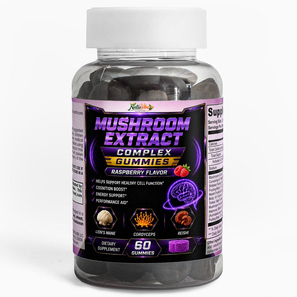 Mushroom 10X Gummies™ – Lion’s Mane, Reishi & Cordyceps | Cognition, Energy & Performance Support | 60 Gummies