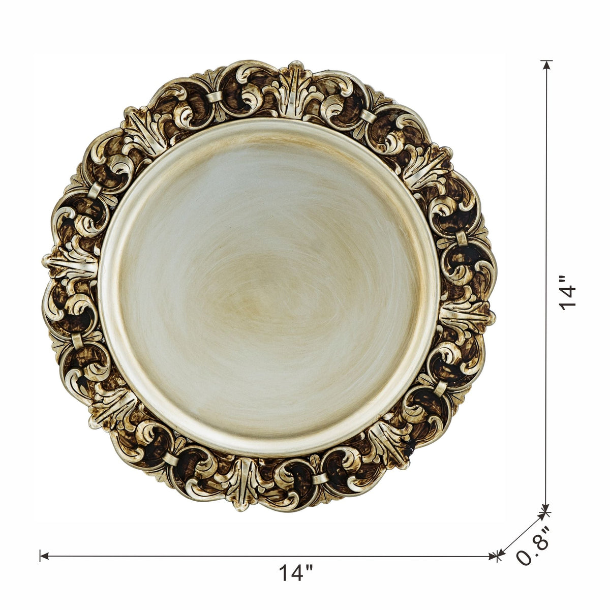 Gold Plastic Charger Plates with Durable Design - Set of 6