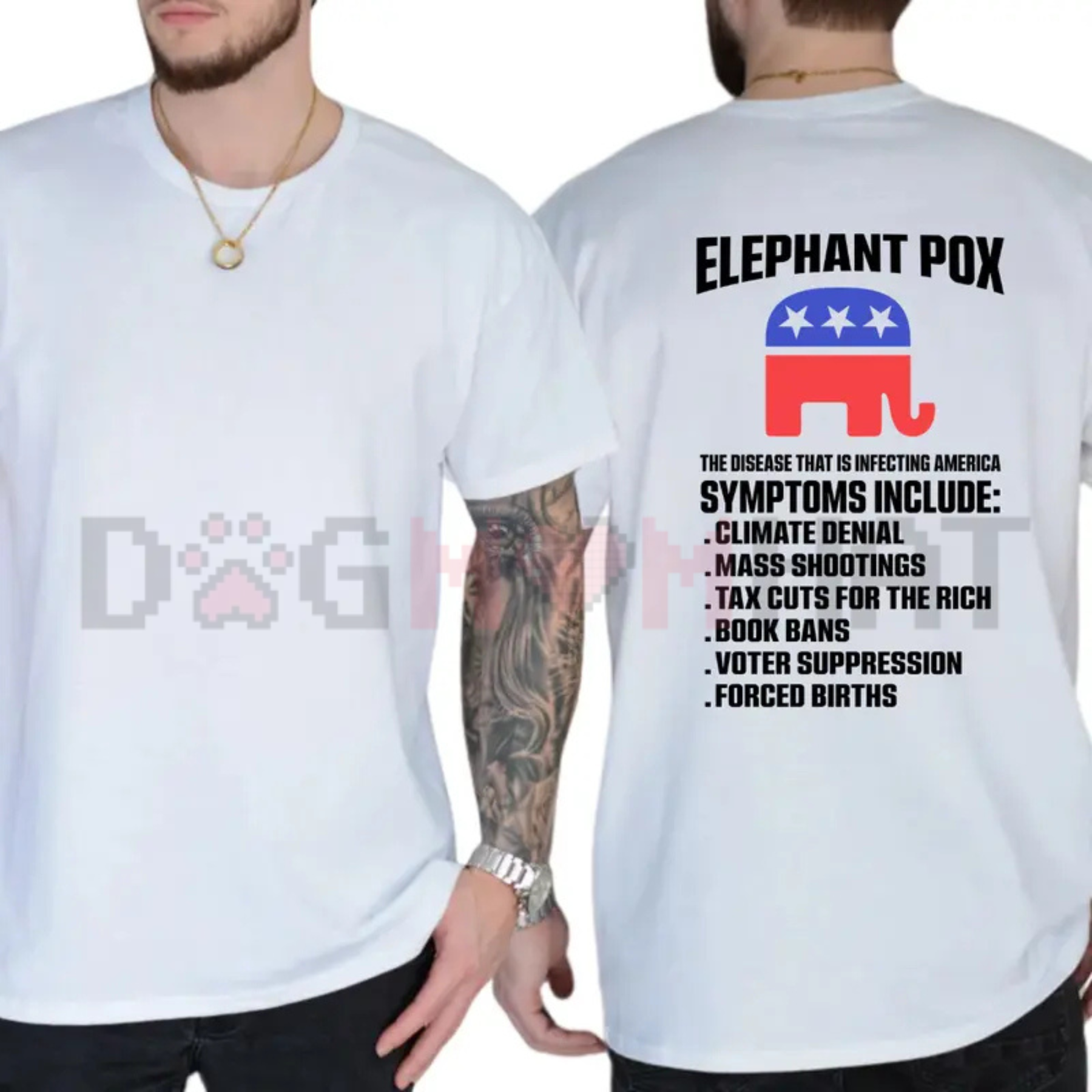 "Elephant Pox" Funny Political T-Shirt