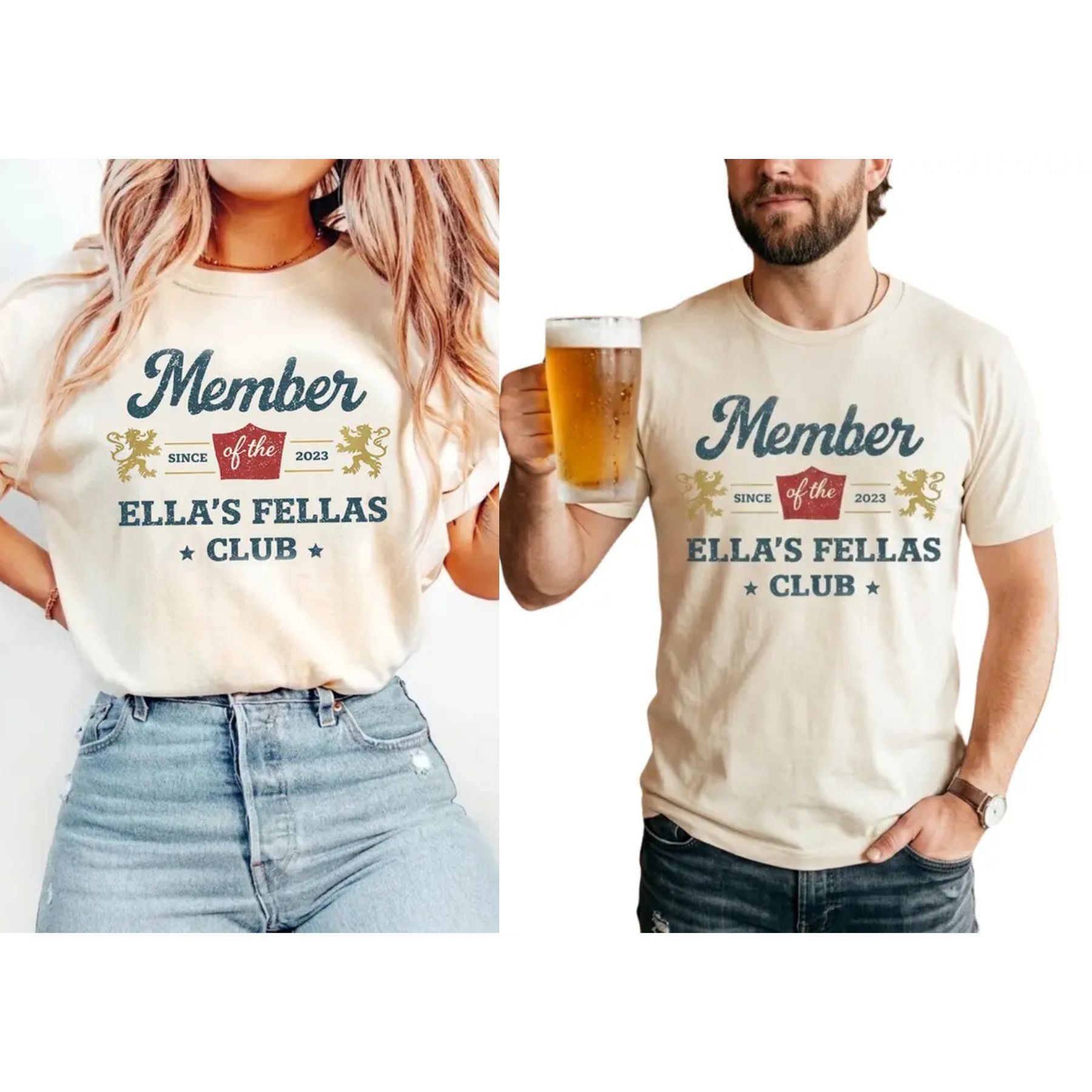 "Ellas Fellas Club" Western T-Shirt – Country Concert Graphic Tee, Premium 100% Cotton Rodeo Style Top, Made in USA
