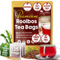 Premium Red Rooibos Tea Bags, 100% Natural & Pure from Rooibos Tea Leaves. Loose Leaf Rooibos Herbal Tea. Made with Natural Material Tea Bags. No Sugar, No Caffeine, No Gluten, Vegan.