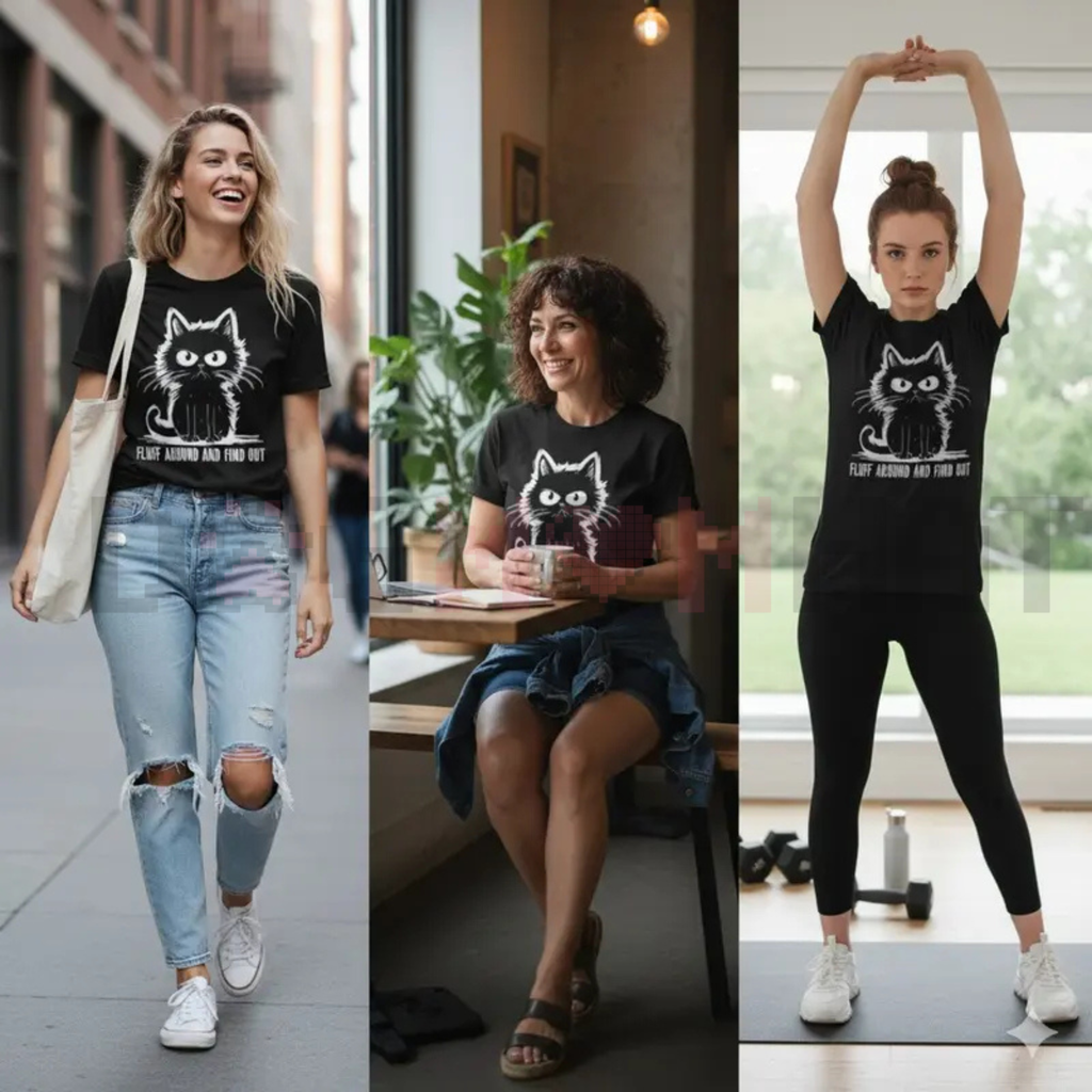 "Fluff Around And Find Out" Funny Cat T-Shirt