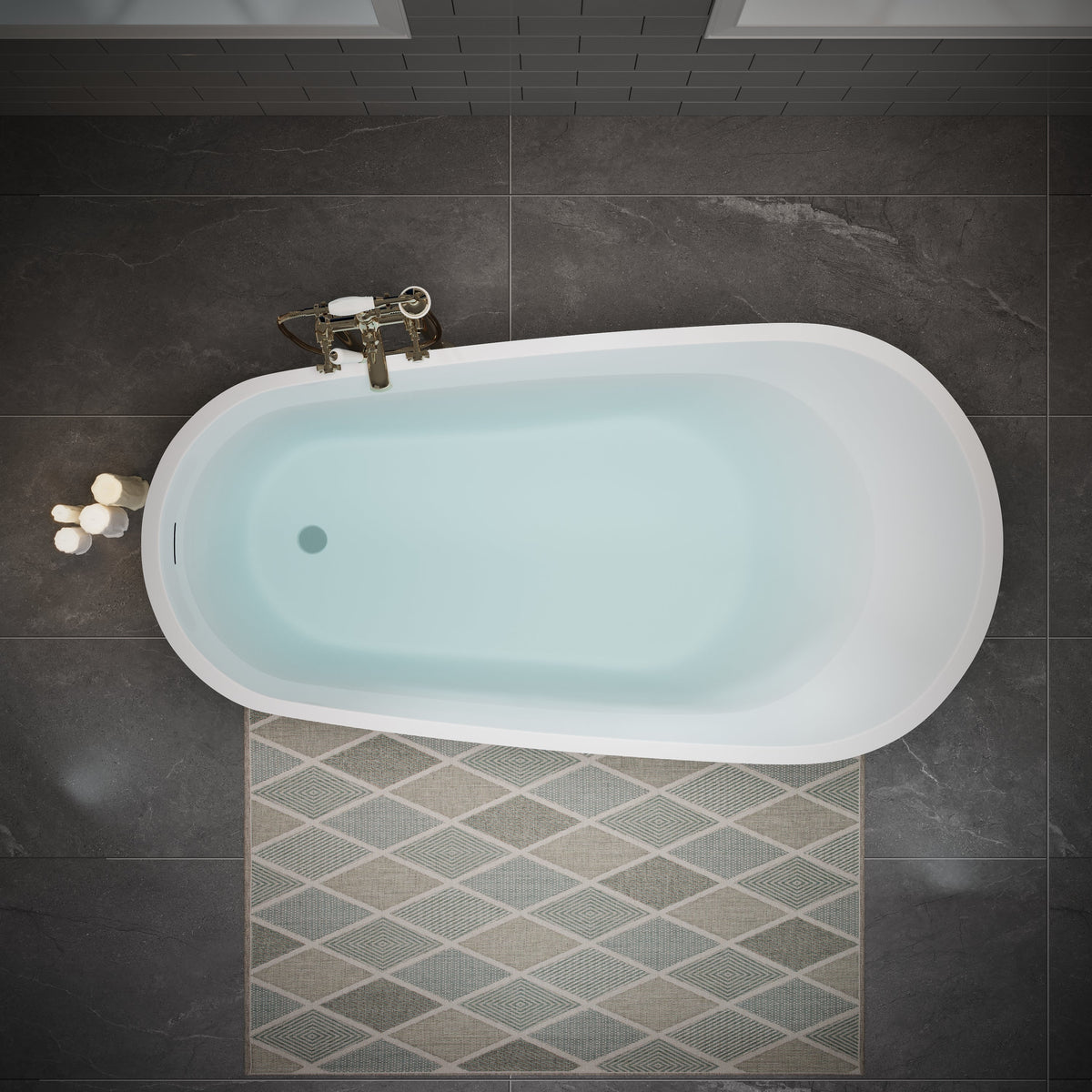 55" Acrylic Freestanding Bathtub
