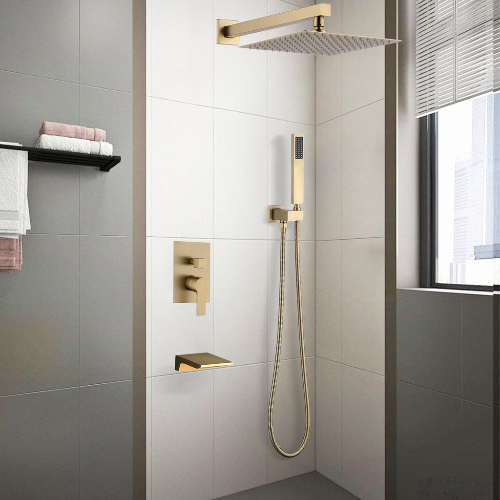 10 Inch Wall Mounted Rainfall Shower Head System