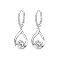 Moissanite Waterdrop Earrings or Necklace in Sterling Silver