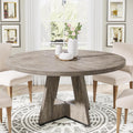 47" Round Farmhouse Dining Table – Rustic