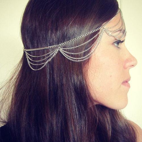 1pcs Vintage Faux Crystal Pearl Tiara Drop Bridal Headband Wedding Hair Accessories Crown Hair Band for Bride and Bridesmaids