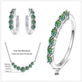 Moissanite Necklace, Hoop Earrings & Ring Jewelry Set