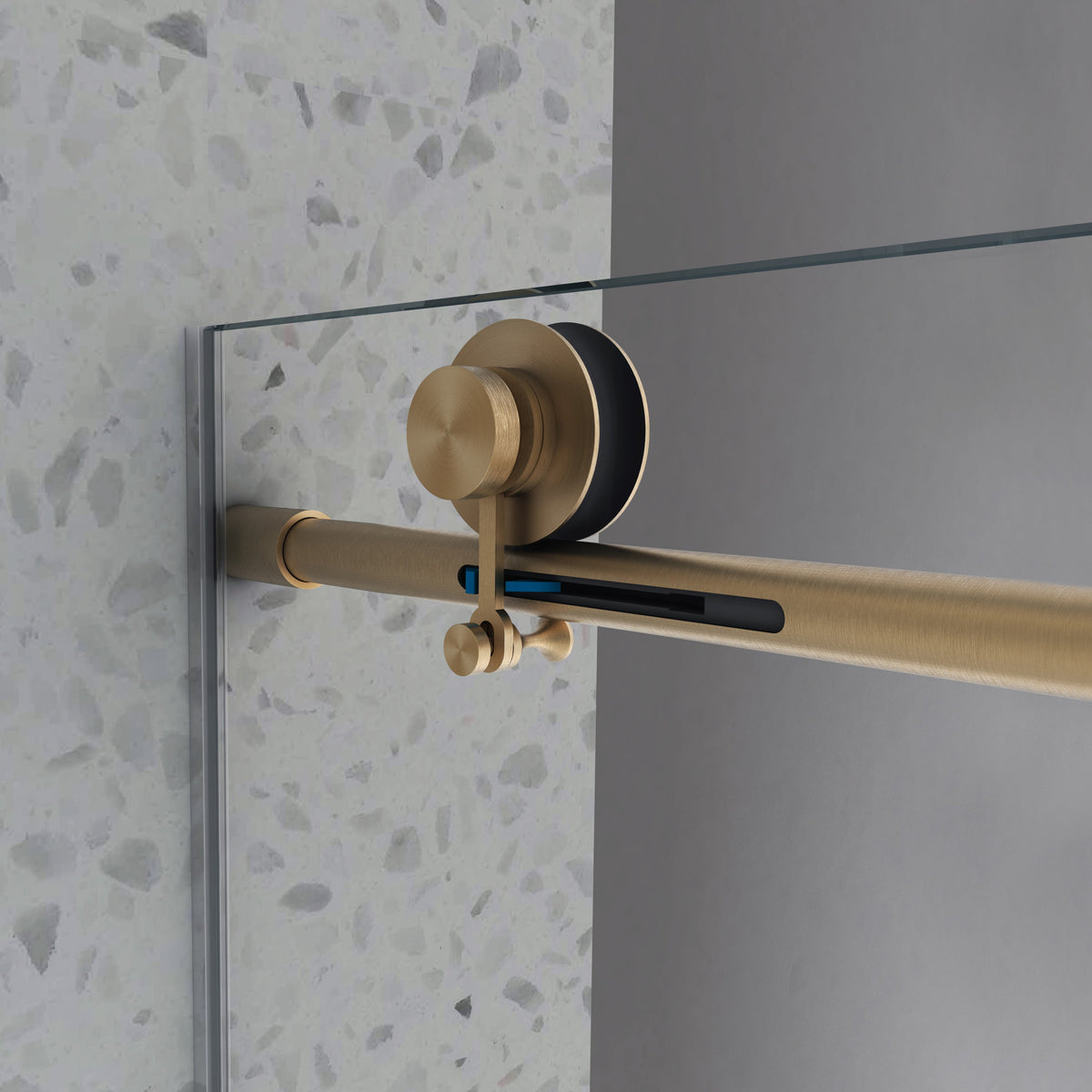 6076 Brushed Shower Door