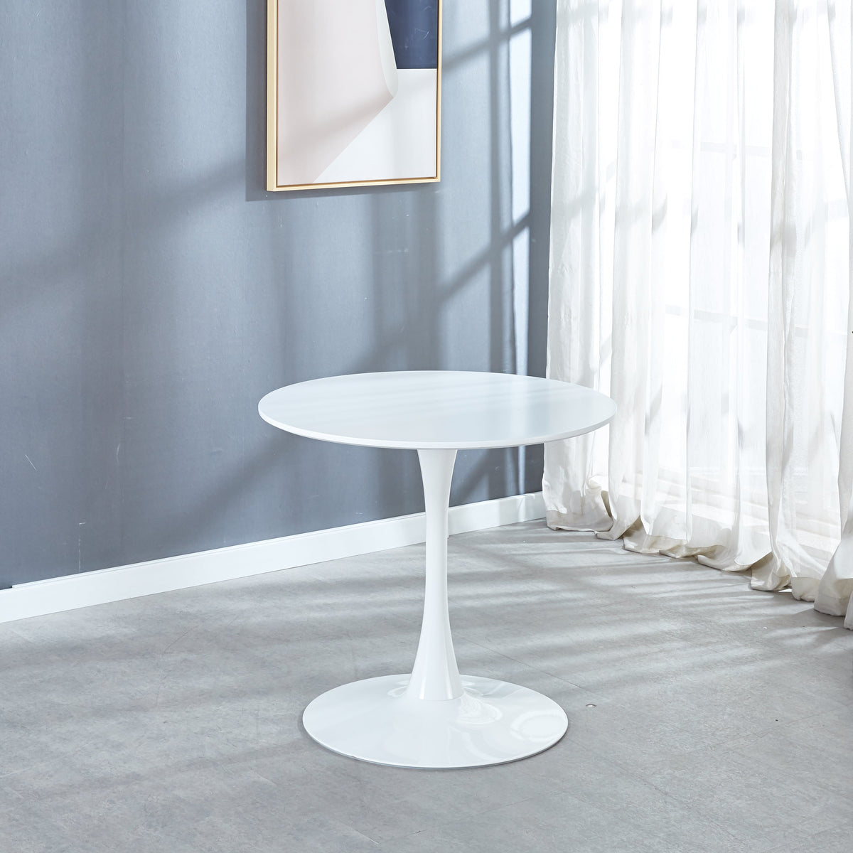 31.5" White COLOR TOP Tulip Table