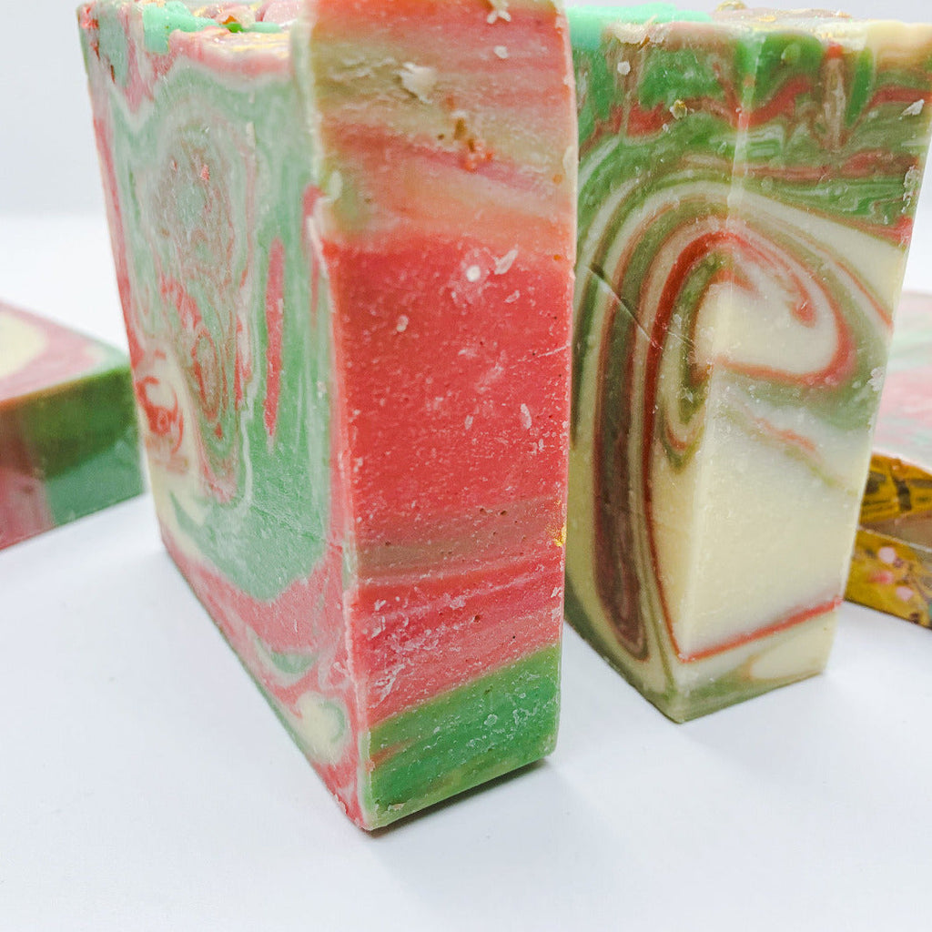 Limited Edition Christmas Tree Vegan Soap 5-6oz Handcrafted Holiday Scented Stocking Stuffer