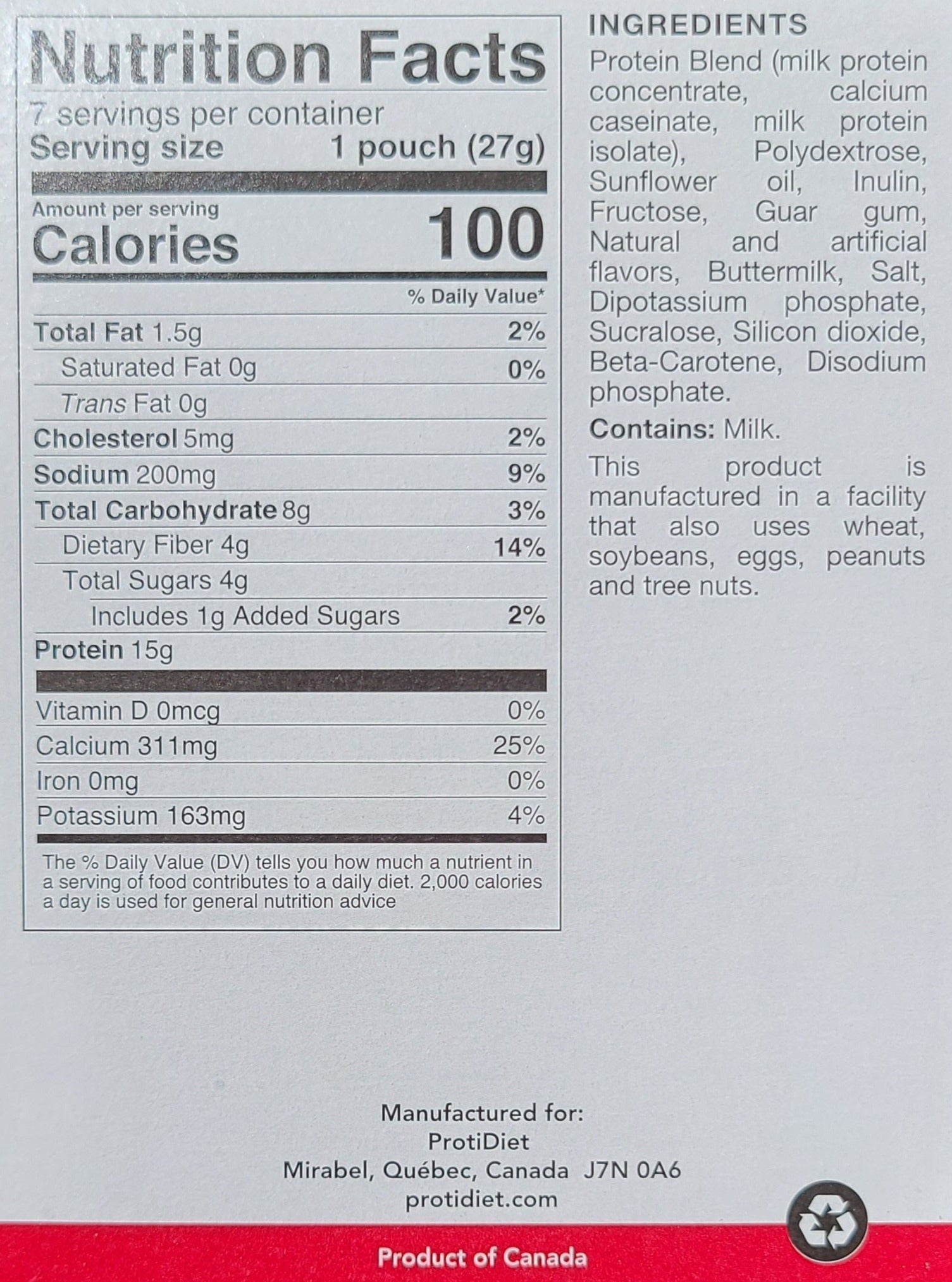 Protidiet Vanilla Shake