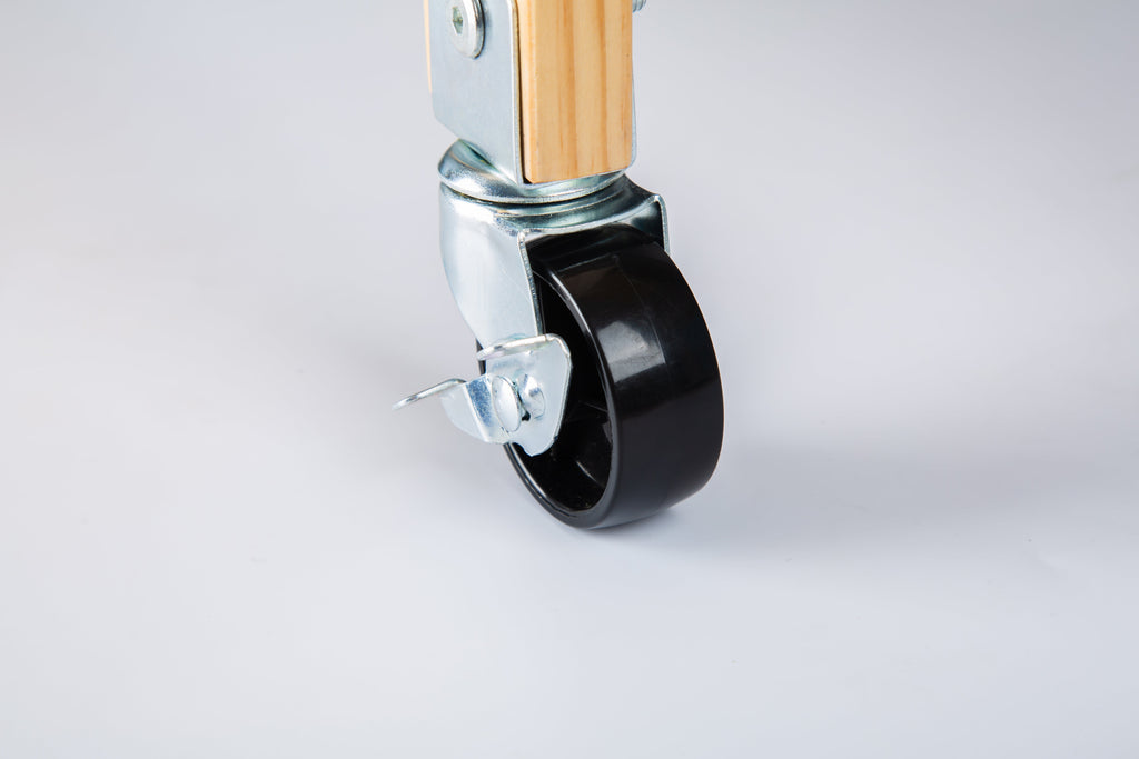 Mobile Kitchen Island Cart with Extensible Rubber Wood Top - Black-Bee