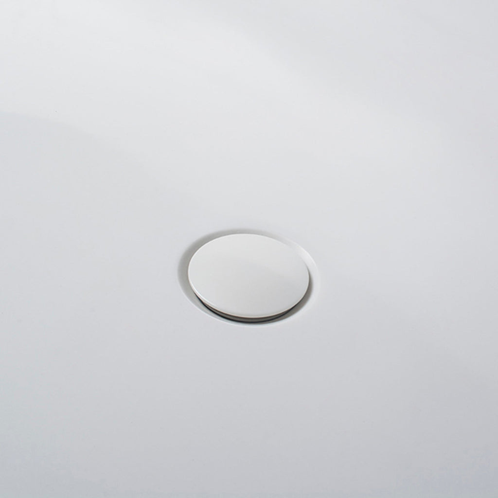67 Inch Solid Surface Oval Shape Soaking Bathtub