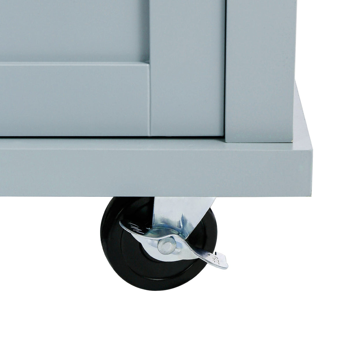 Kitchen Cart with Rubberwood Drop-Leaf Countertop - Blue or White