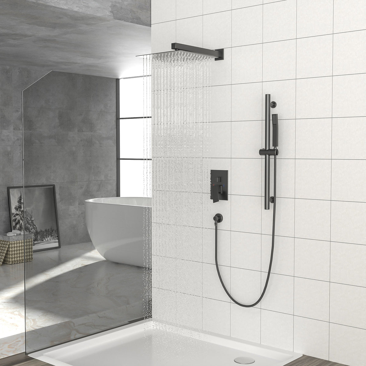 Shower System with Adjustable Slide Bar